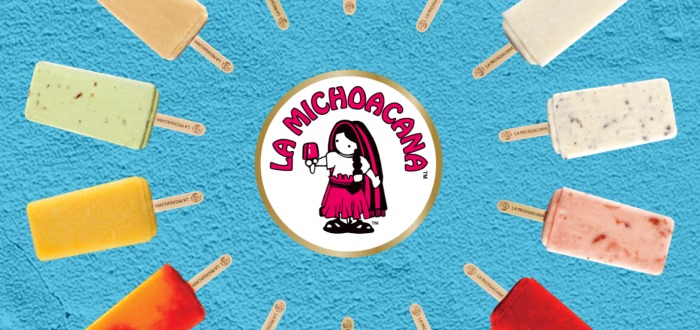 Logo y helados de la marca La Michoacana de México