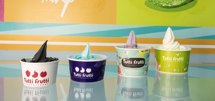 Helados de la marca Tutti Frutti, franquicia de helados en México