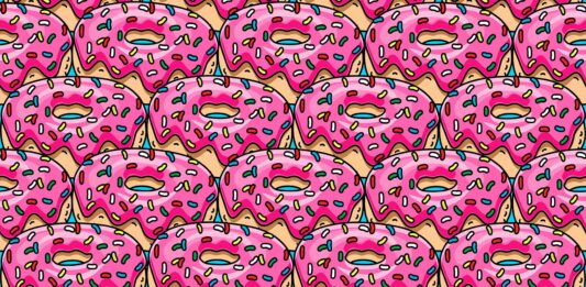 Venta de Donas | Consejos para hacer de ellas un negocio redondo ilustración de muchas donas como las de los simpsons, una tras de otra