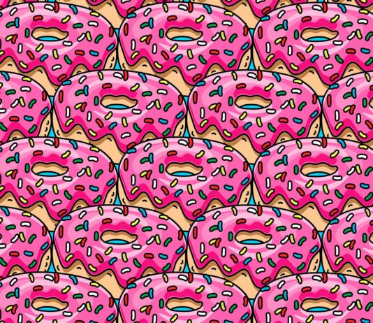 Venta de Donas | Consejos para hacer de ellas un negocio redondo ilustración de muchas donas como las de los simpsons, una tras de otra
