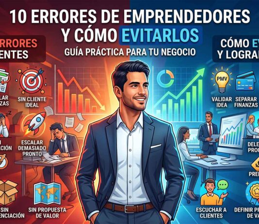 10 errores que cometen los emprendedores y formas de evitarlos en 2026 errores-de-emprendedores-mas-comunes